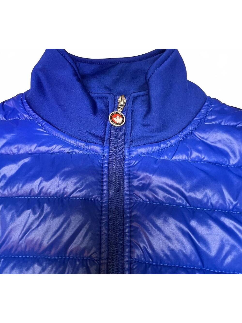 Canada Weather Gear Hybrid Puffer Jacket Blue Quilted Fleece Outdoor Gorpcore M - Picture 7 of 7